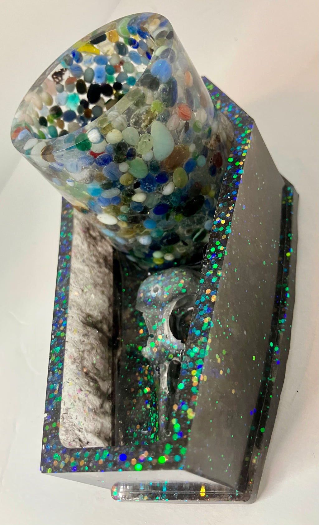 Coffin votive holder/incense burner