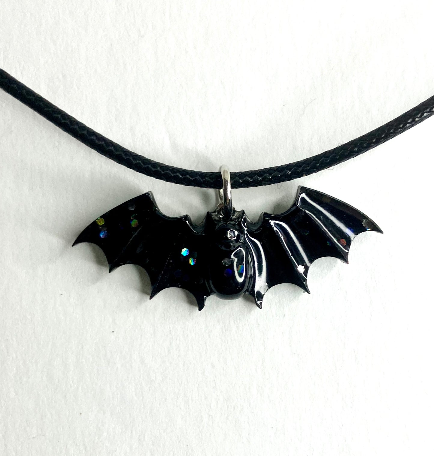 Handmade Resin Bat Pendant Necklaces