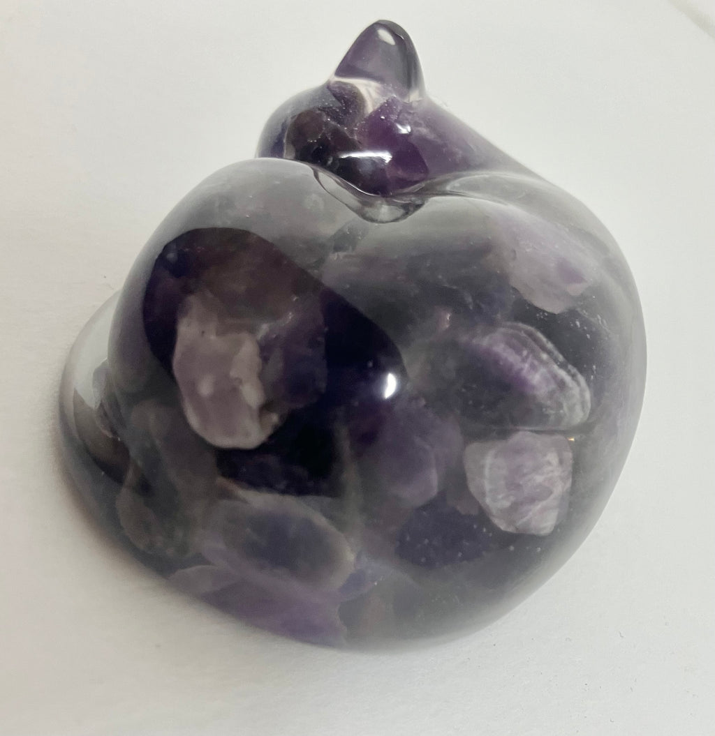 Amethyst filled sleeping pet figuring