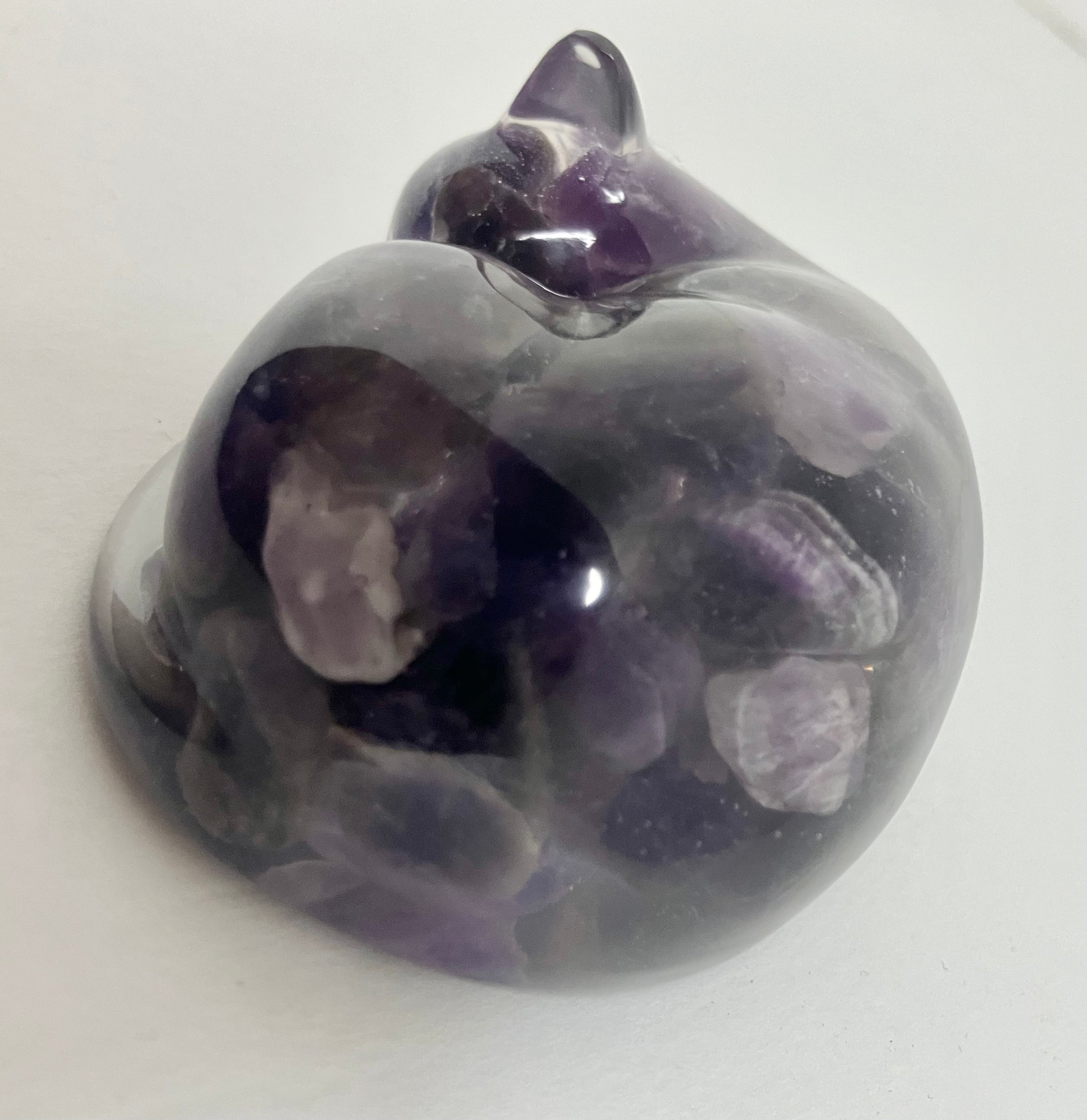 Amethyst filled sleeping pet figuring
