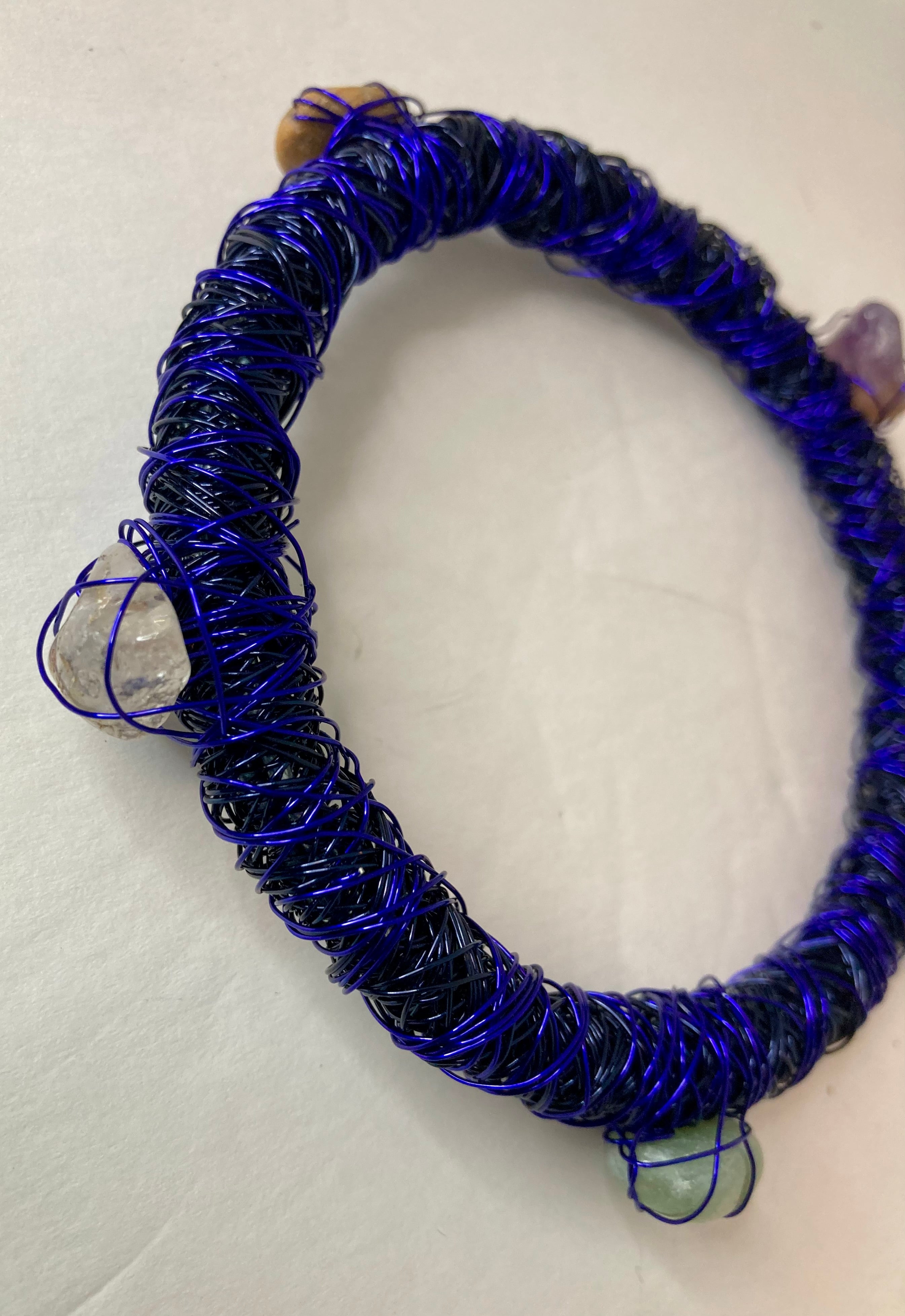 Wire bangle bracelet