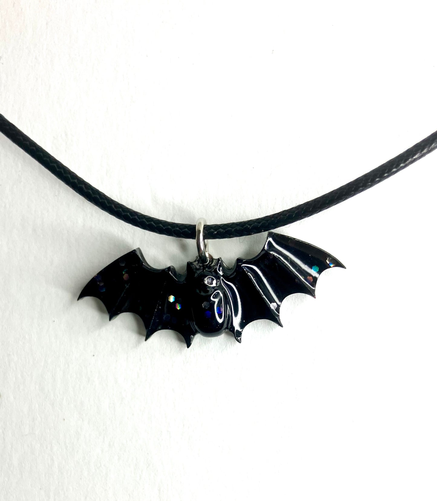 Handmade Resin Bat Pendant Necklaces