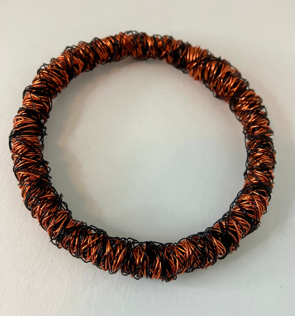 Wire bangle bracelet