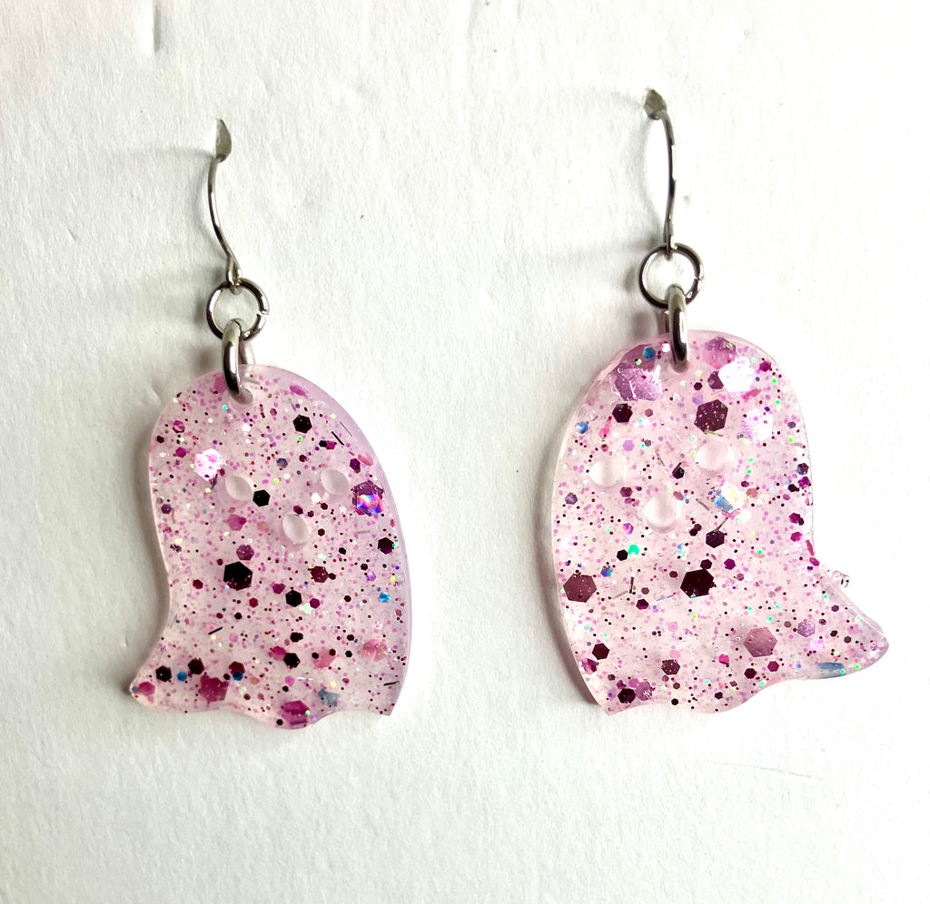 Resin ghost earrings