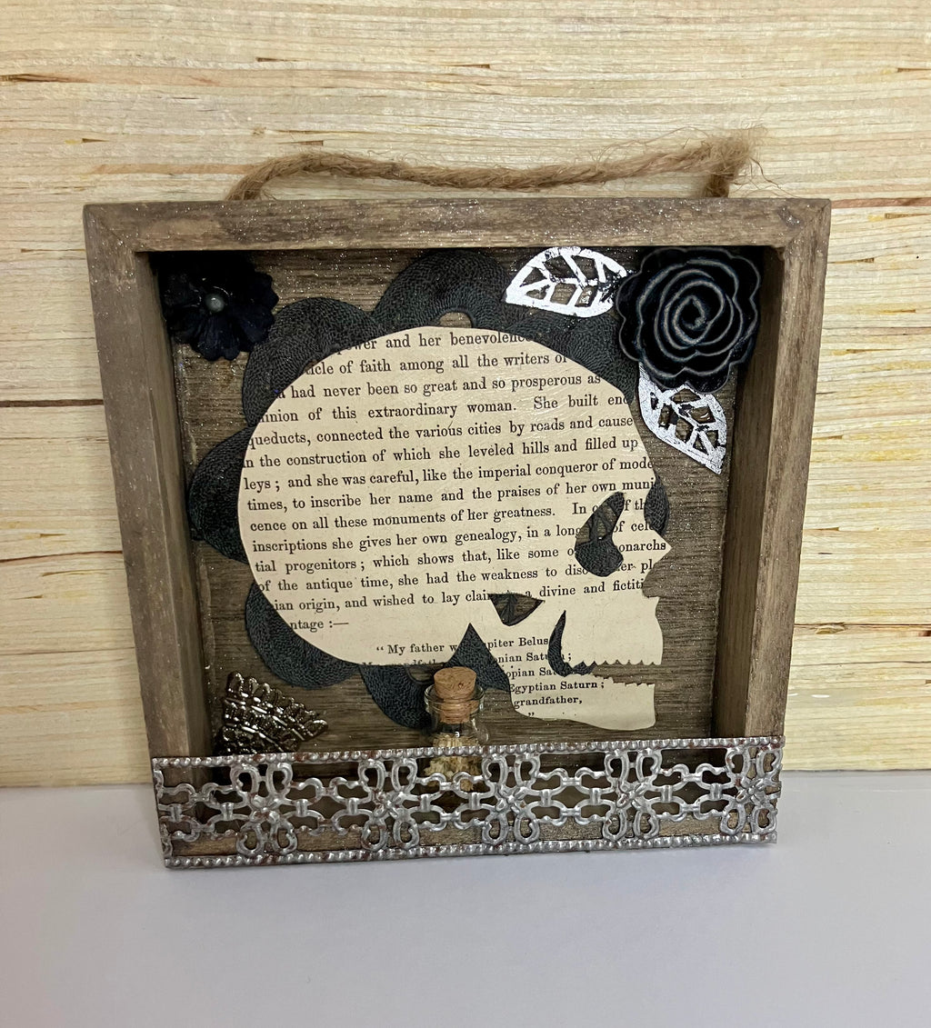 Mixed media skull box