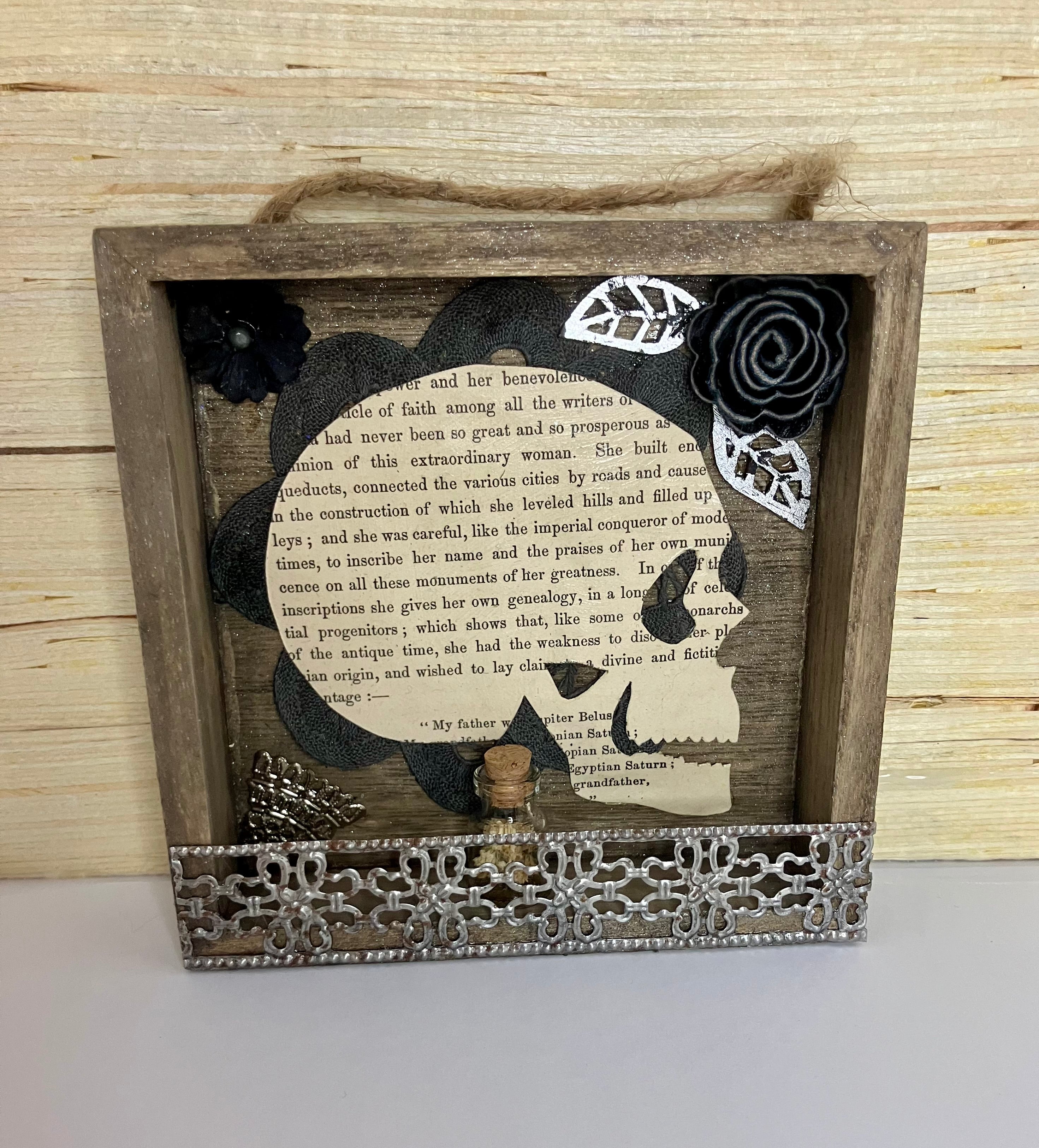 Mixed media skull box