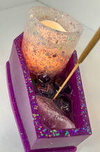 Coffin votive holder/incense burner