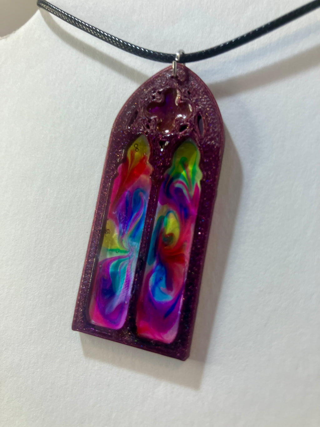Faux stained glass jewelry