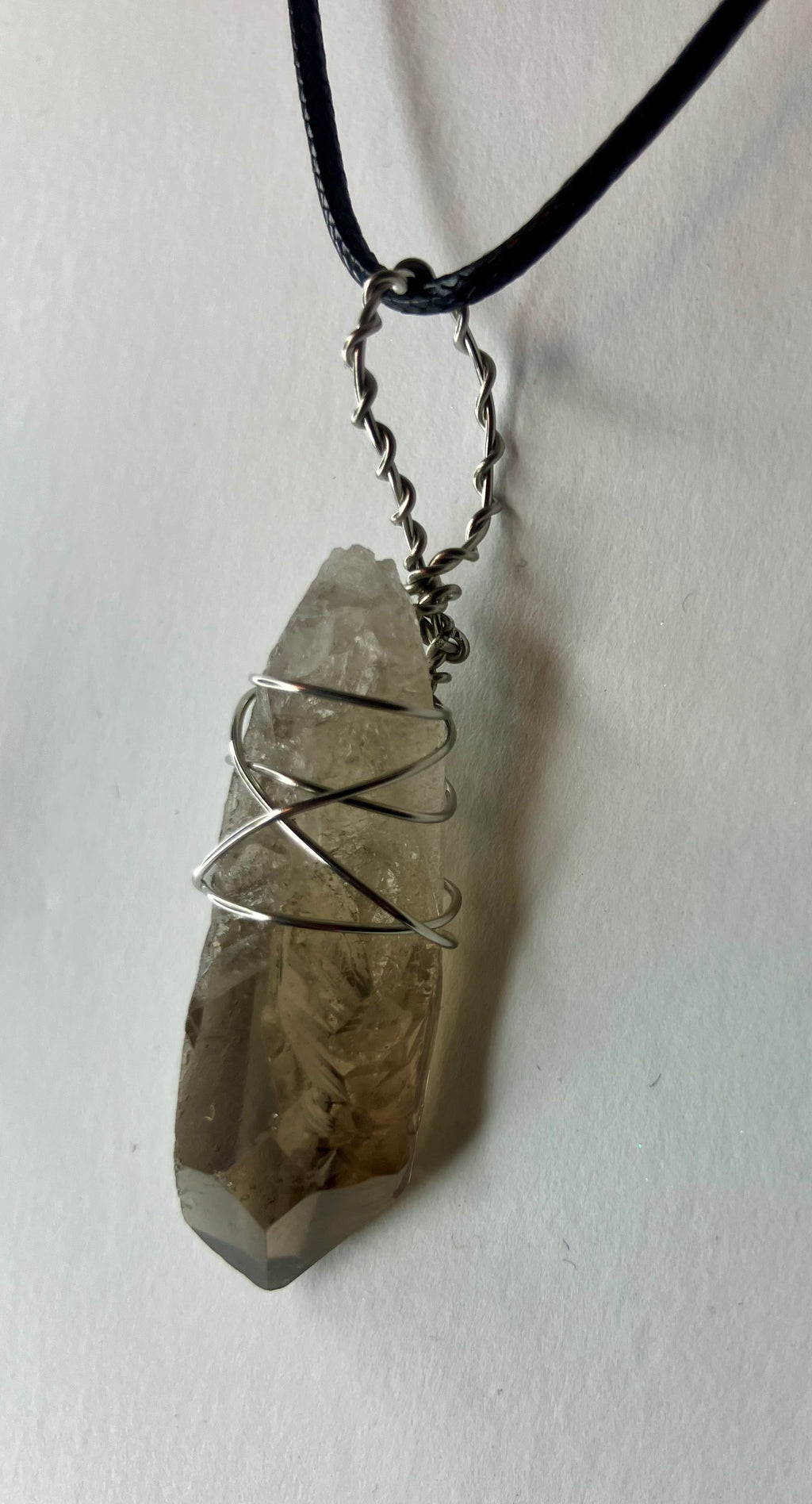 Wire wrapped stones and crystals with stainless steel wire