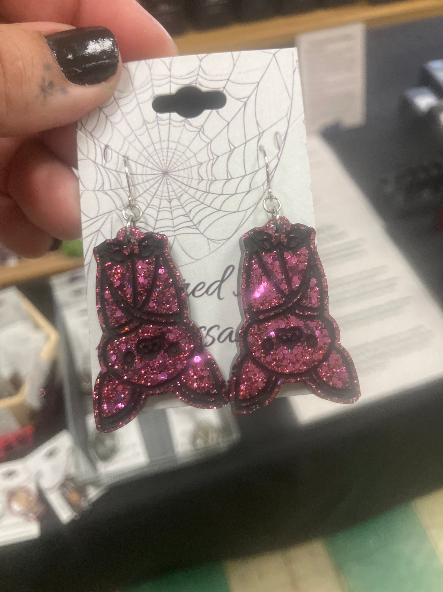 Spooky Resin Earrings: Bats, Skulls, Spiderwebs & More