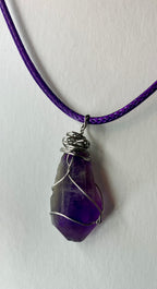 Wire wrapped stones and crystals with stainless steel wire