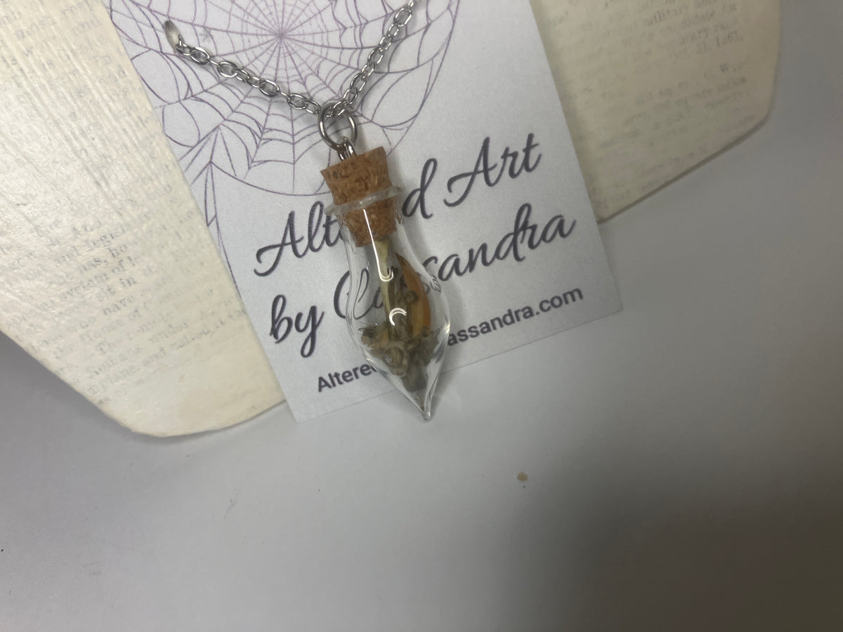 Owl Pellet Bone Vial Earrings — Real Bone Jewelry