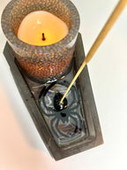 Coffin votive holder/incense burner