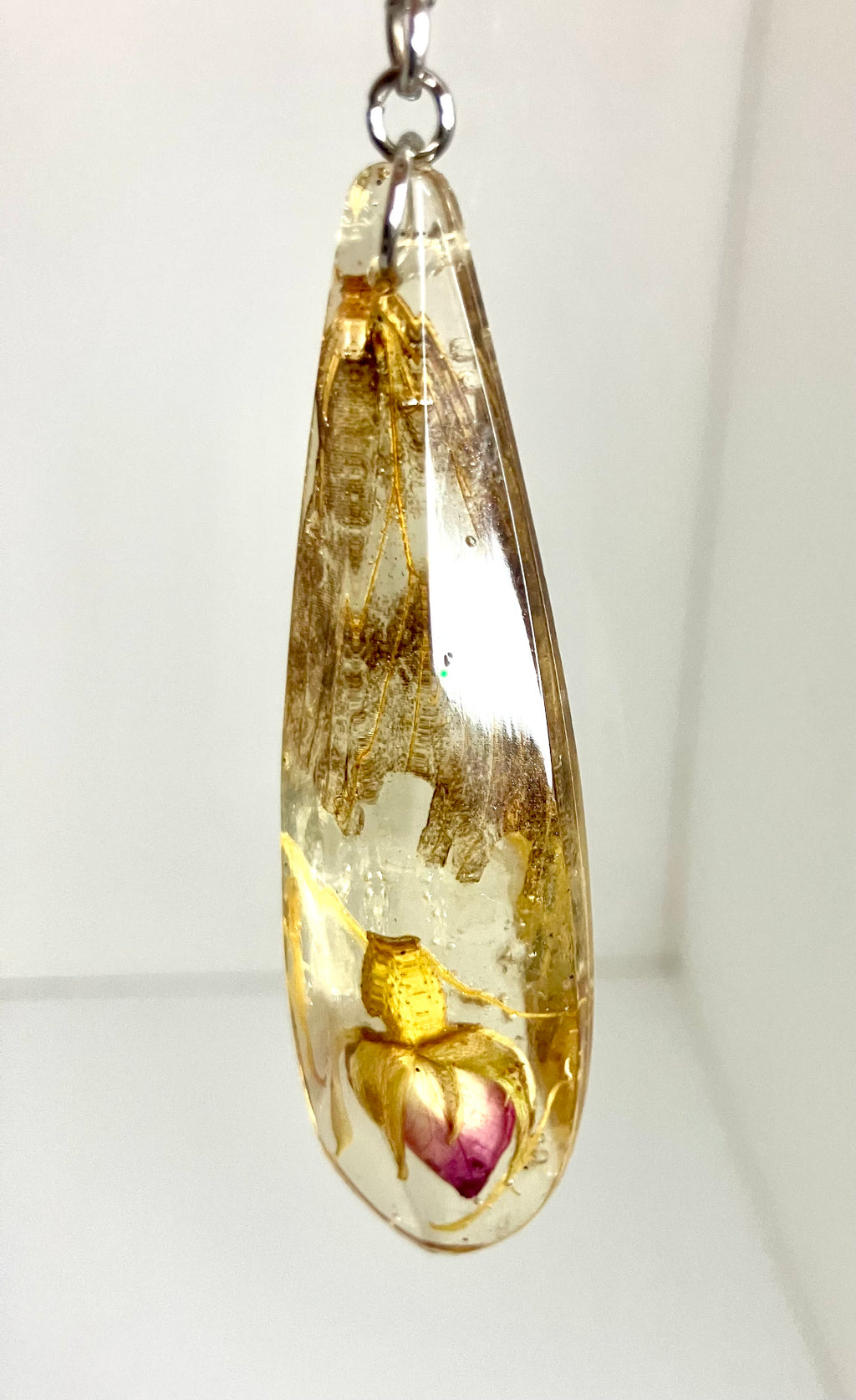 Tattered butterfly wing necklace