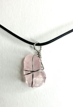 Wire wrapped stones and crystals with stainless steel wire