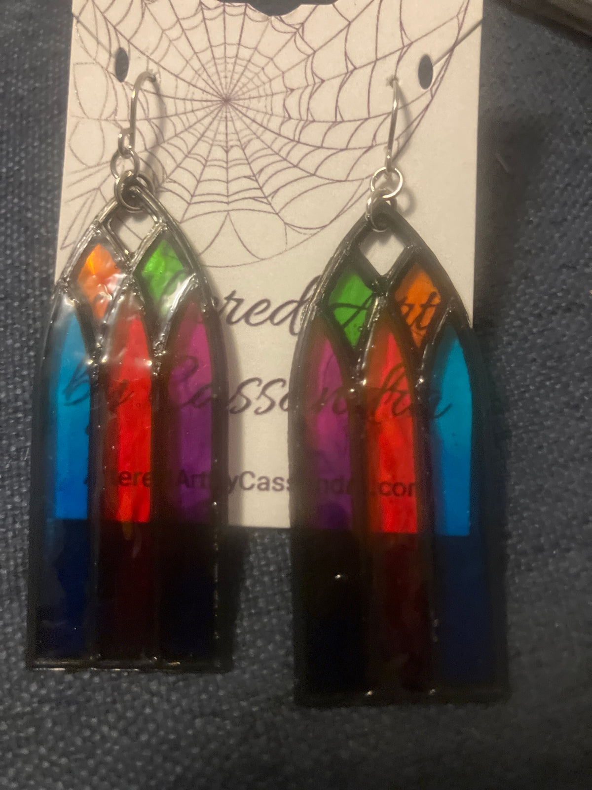 Faux Stained Glass Jewelry: Earrings & Necklaces