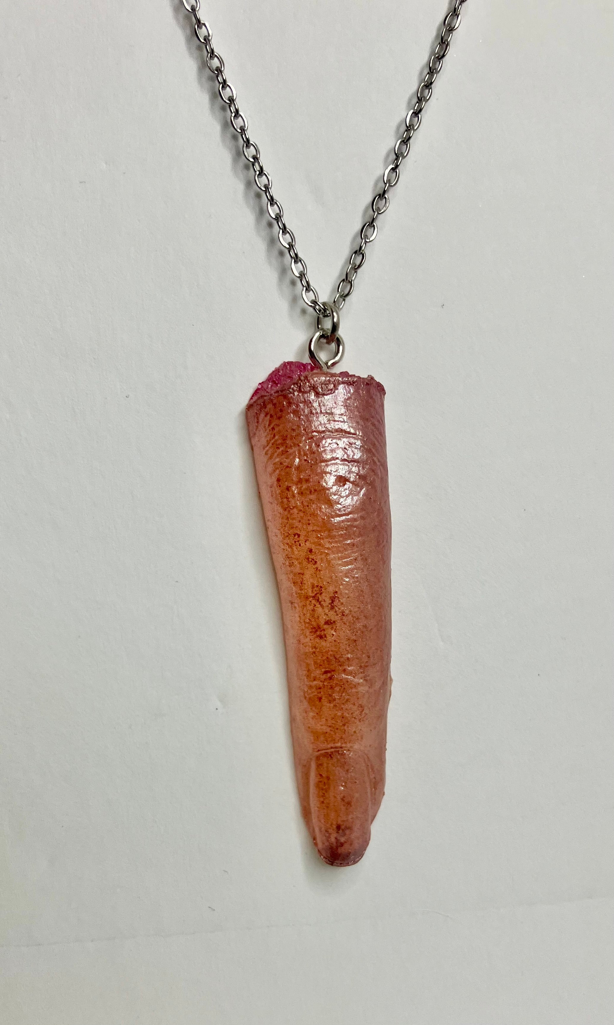 Severed finger necklace