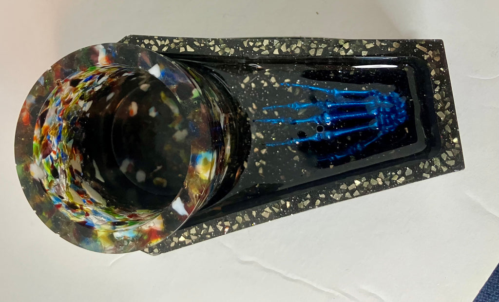 Coffin votive holder/incense burner