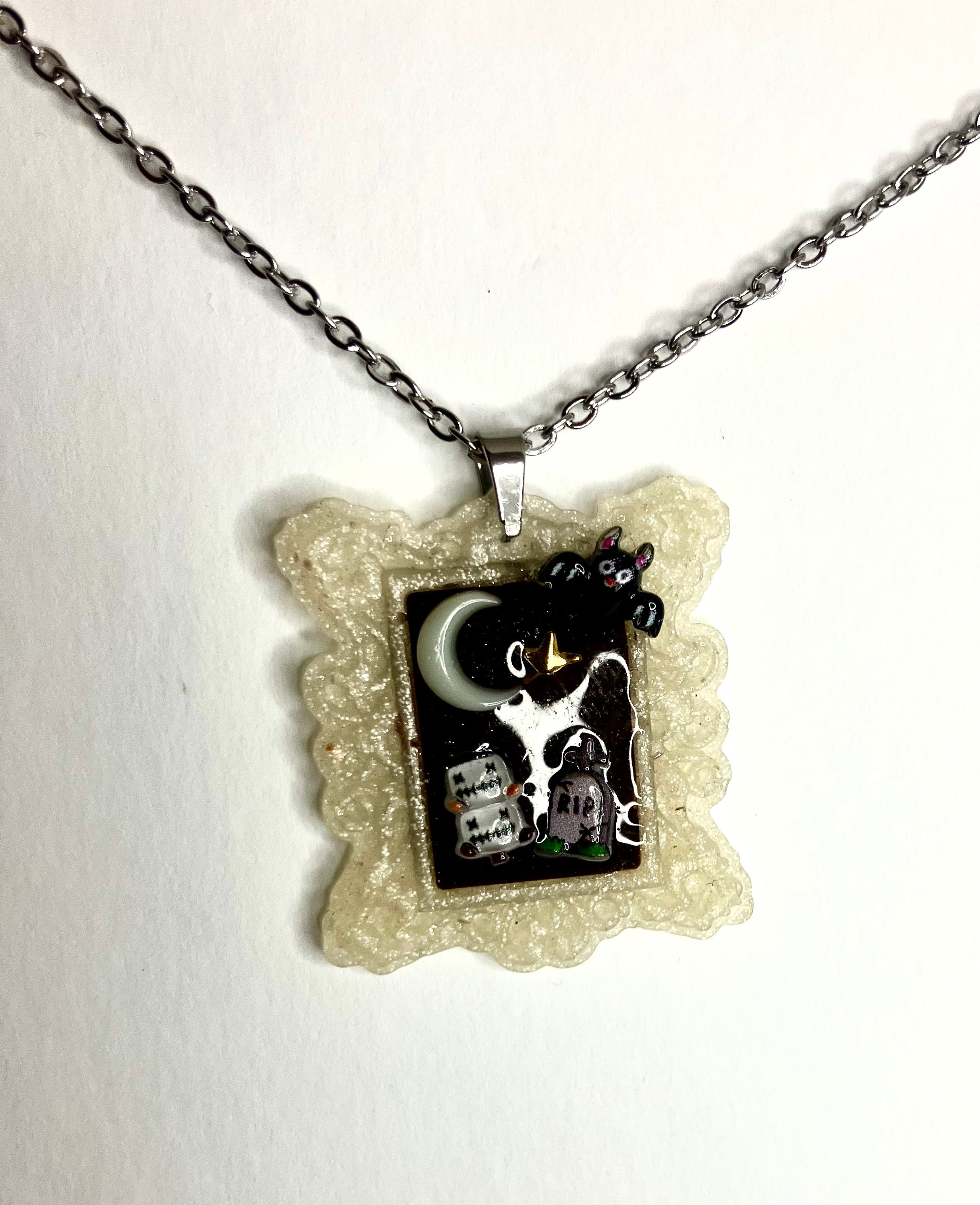 Resin frame pendants