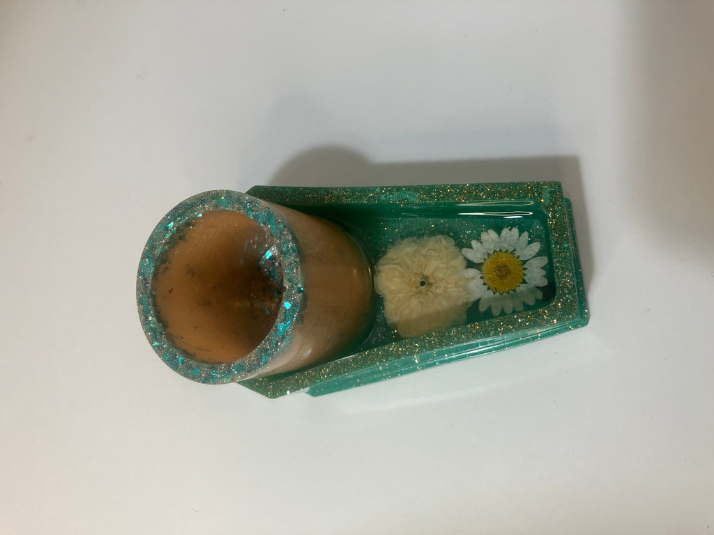 Coffin votive holder/incense burner