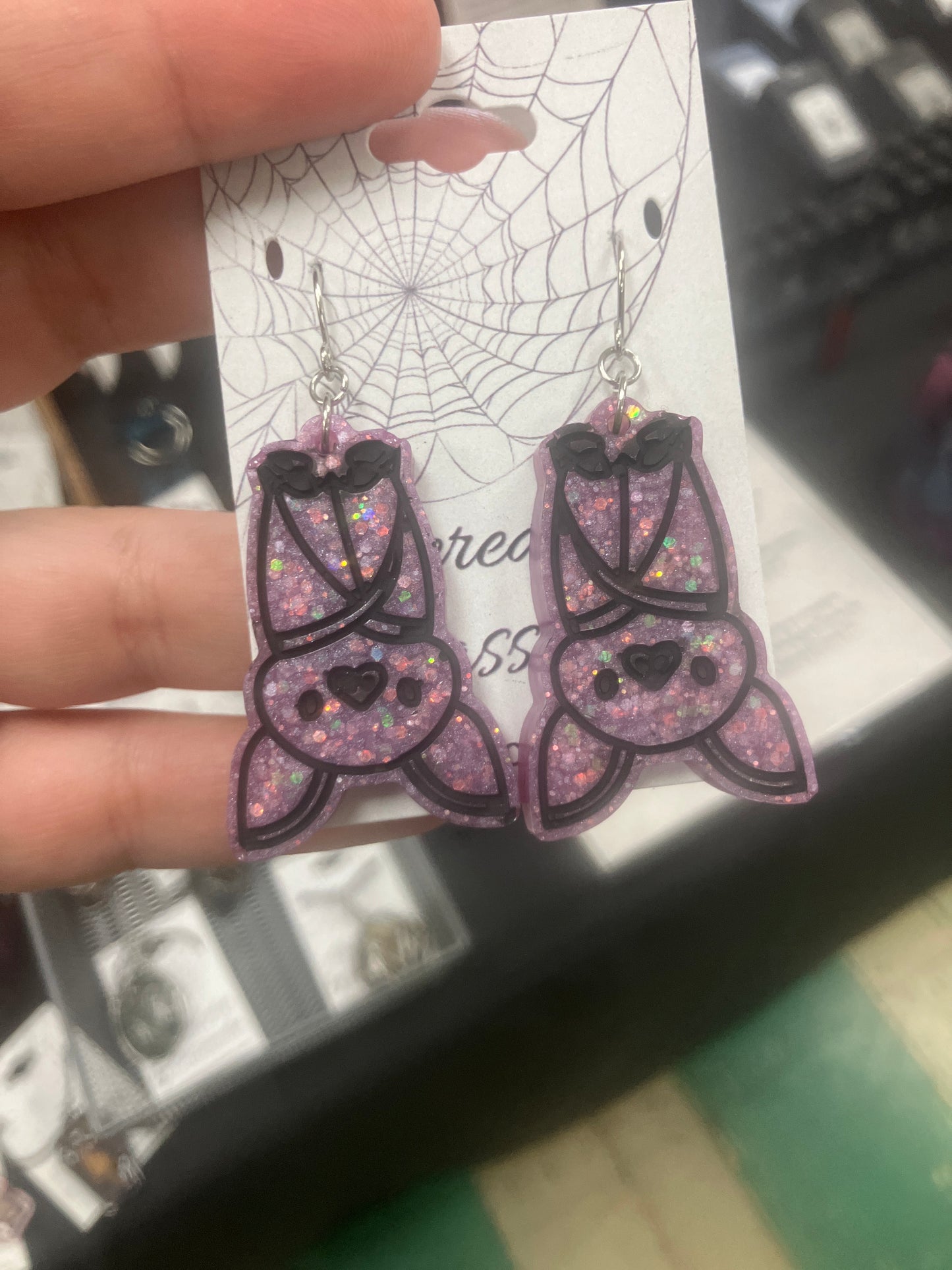 Spooky Resin Earrings: Bats, Skulls, Spiderwebs & More
