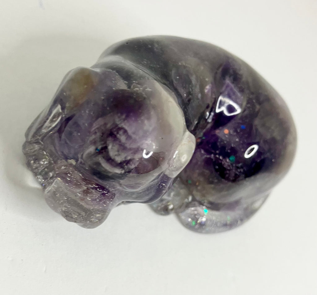 Amethyst filled sleeping pet figuring