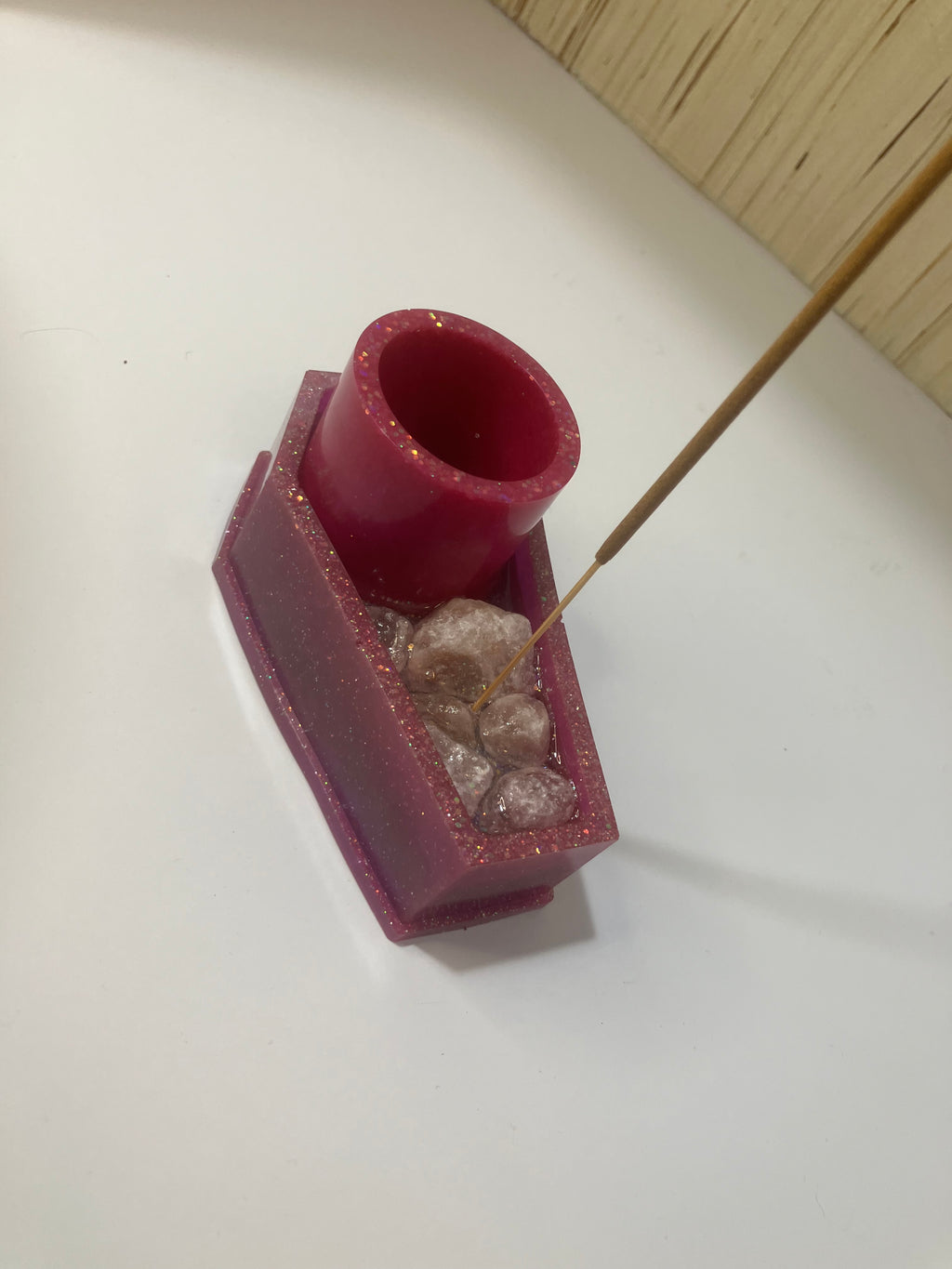 Coffin votive holder/incense burner