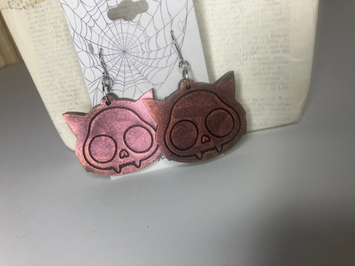 Spooky Resin Earrings: Bats, Skulls, Spiderwebs & More
