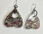 Large resin planchette earrings