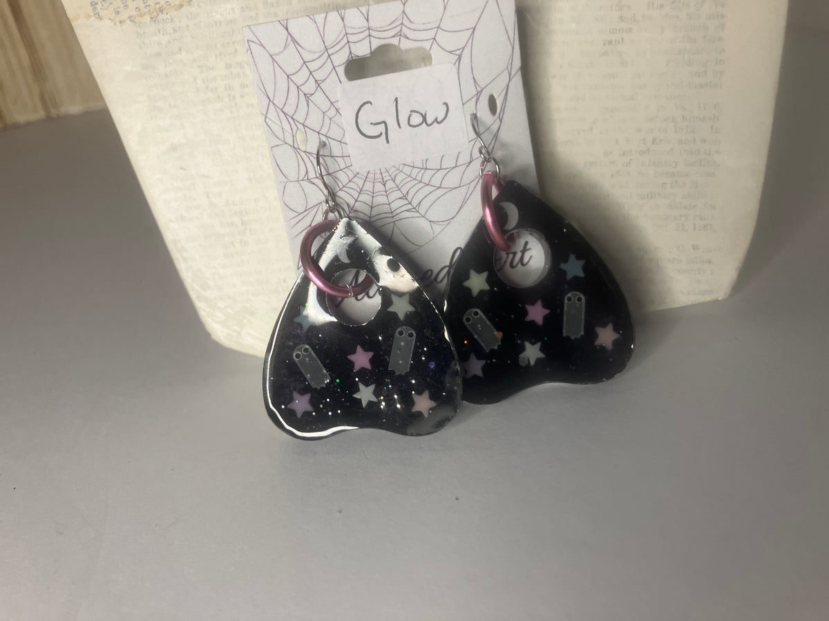 Resin Planchette Earrings & Necklace