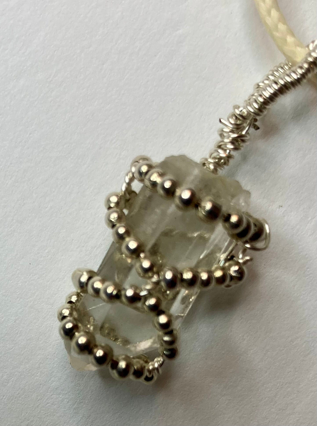 Wire wrapped stone pendants, silver plated copper wire