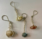 Stone and wire keychains