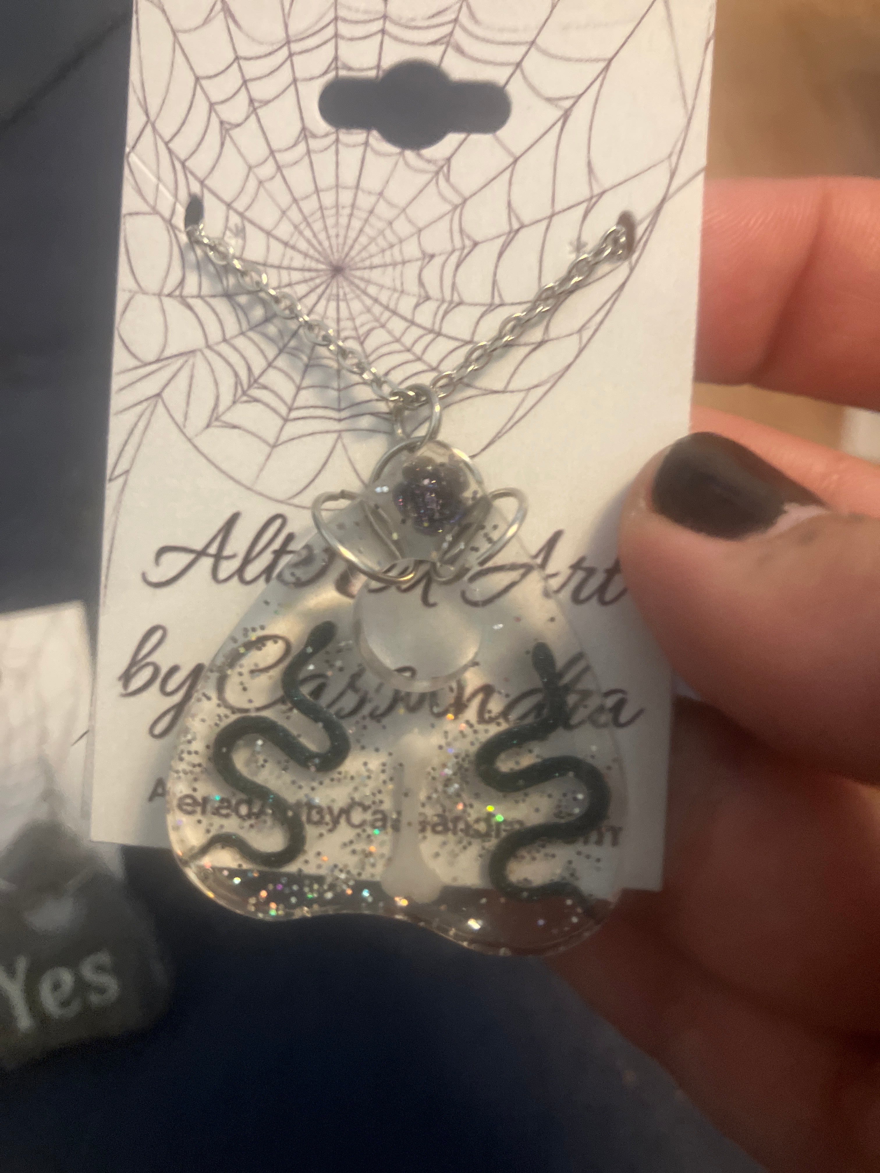 Large resin planchette earrings