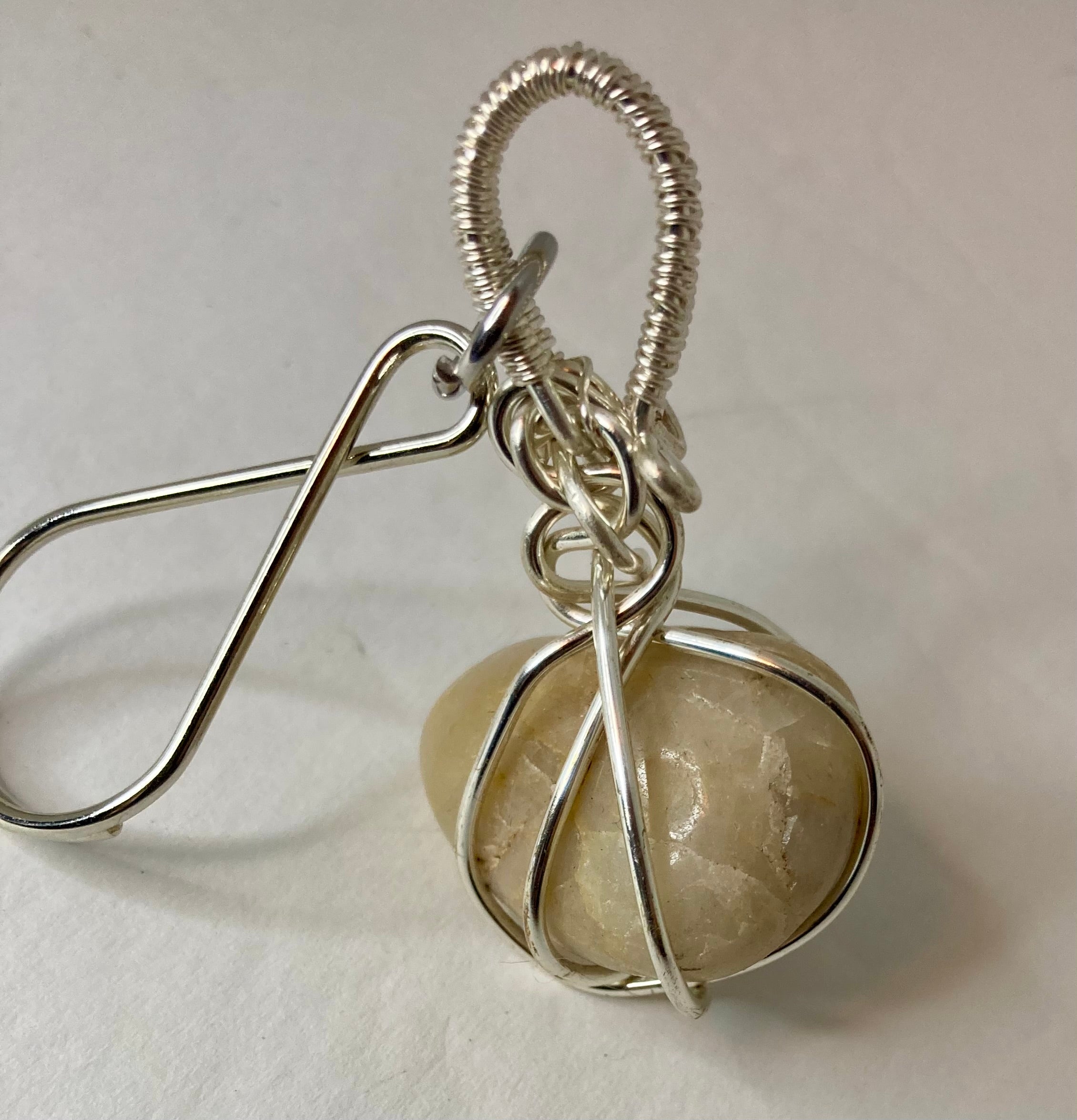 Stone and wire keychains