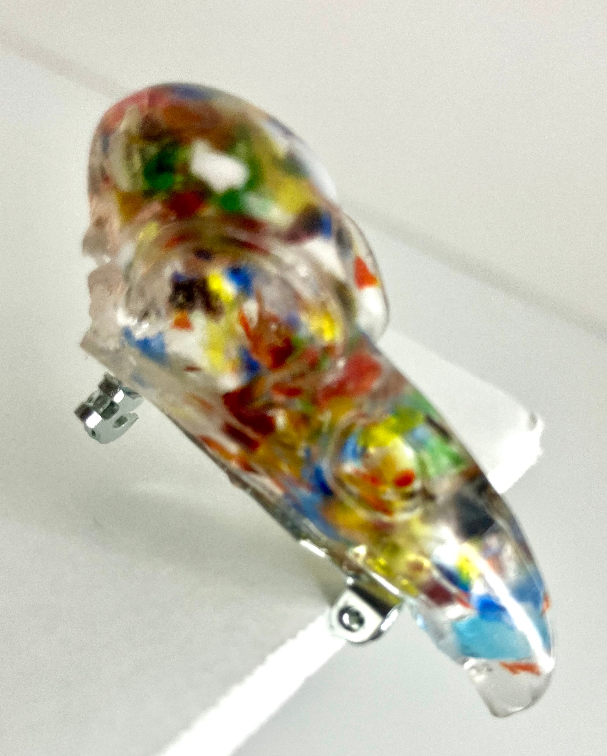 Resin pins and hair clips