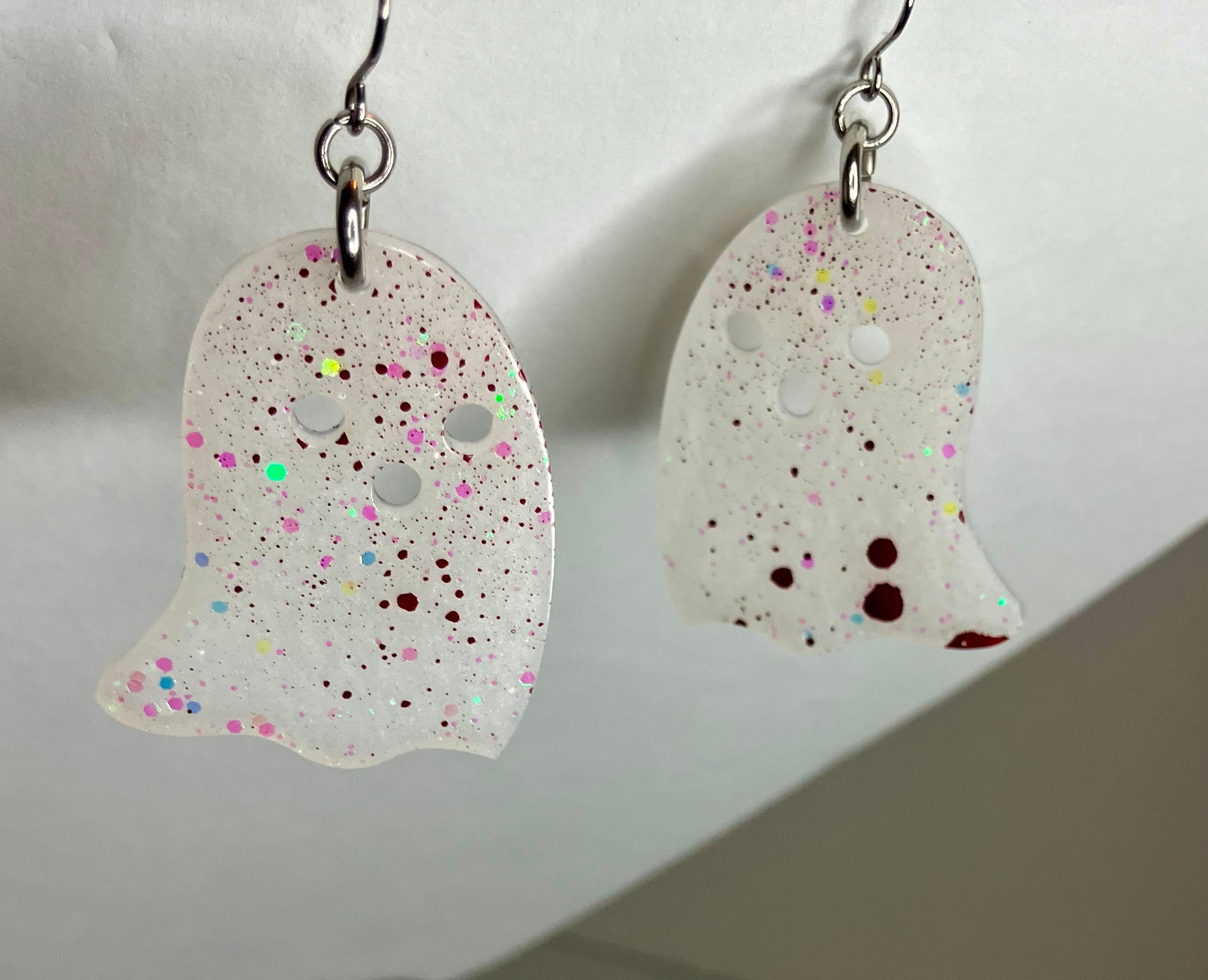 Resin ghost earrings