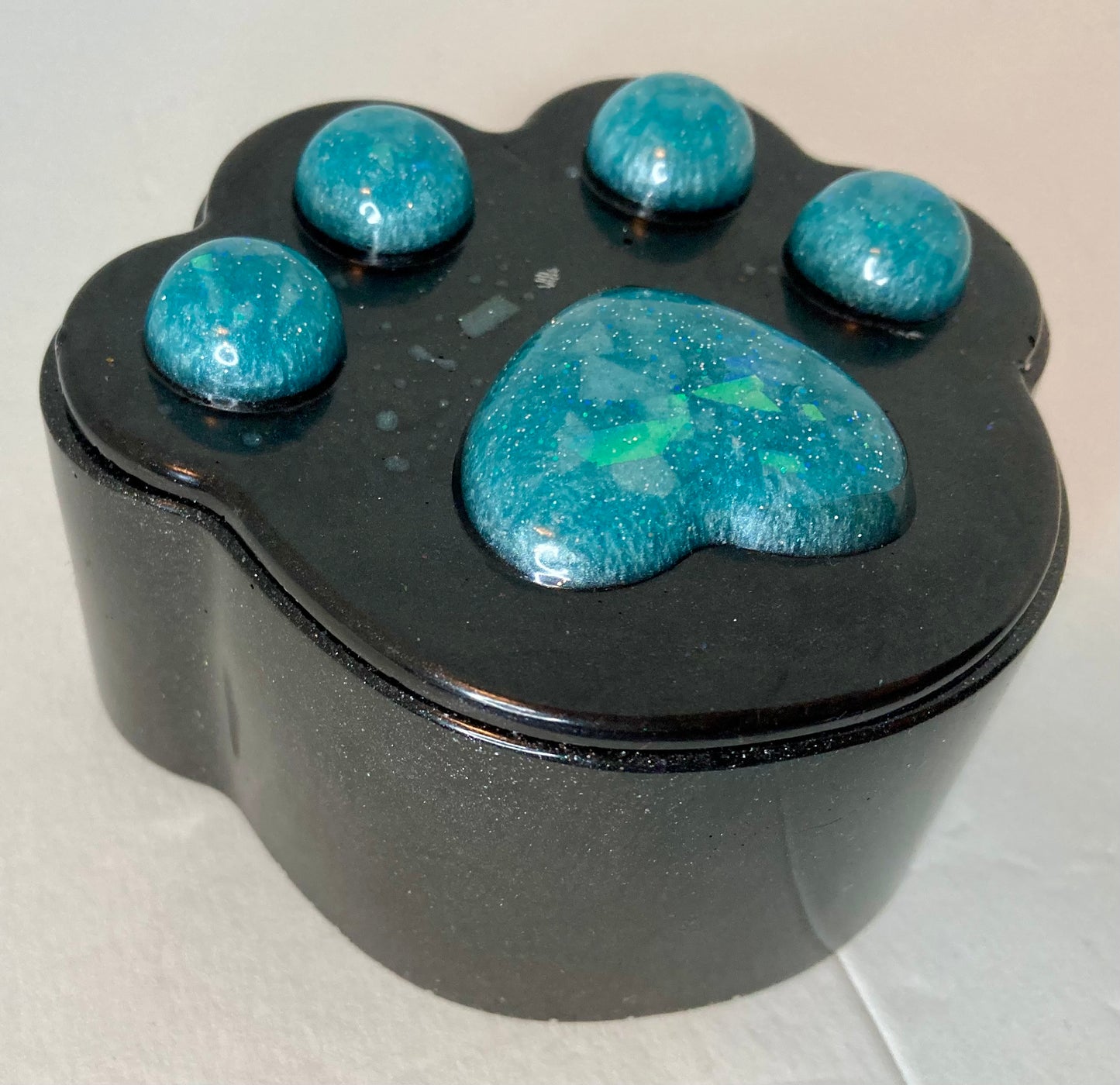 Resin Paw Print Trinket Box
