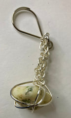 Stone and wire keychains