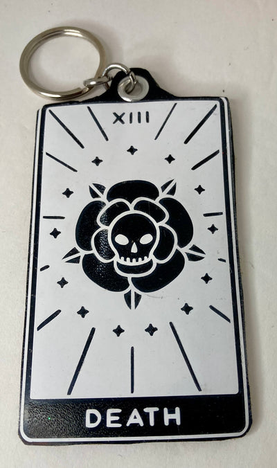 Leather and vinyl keychains