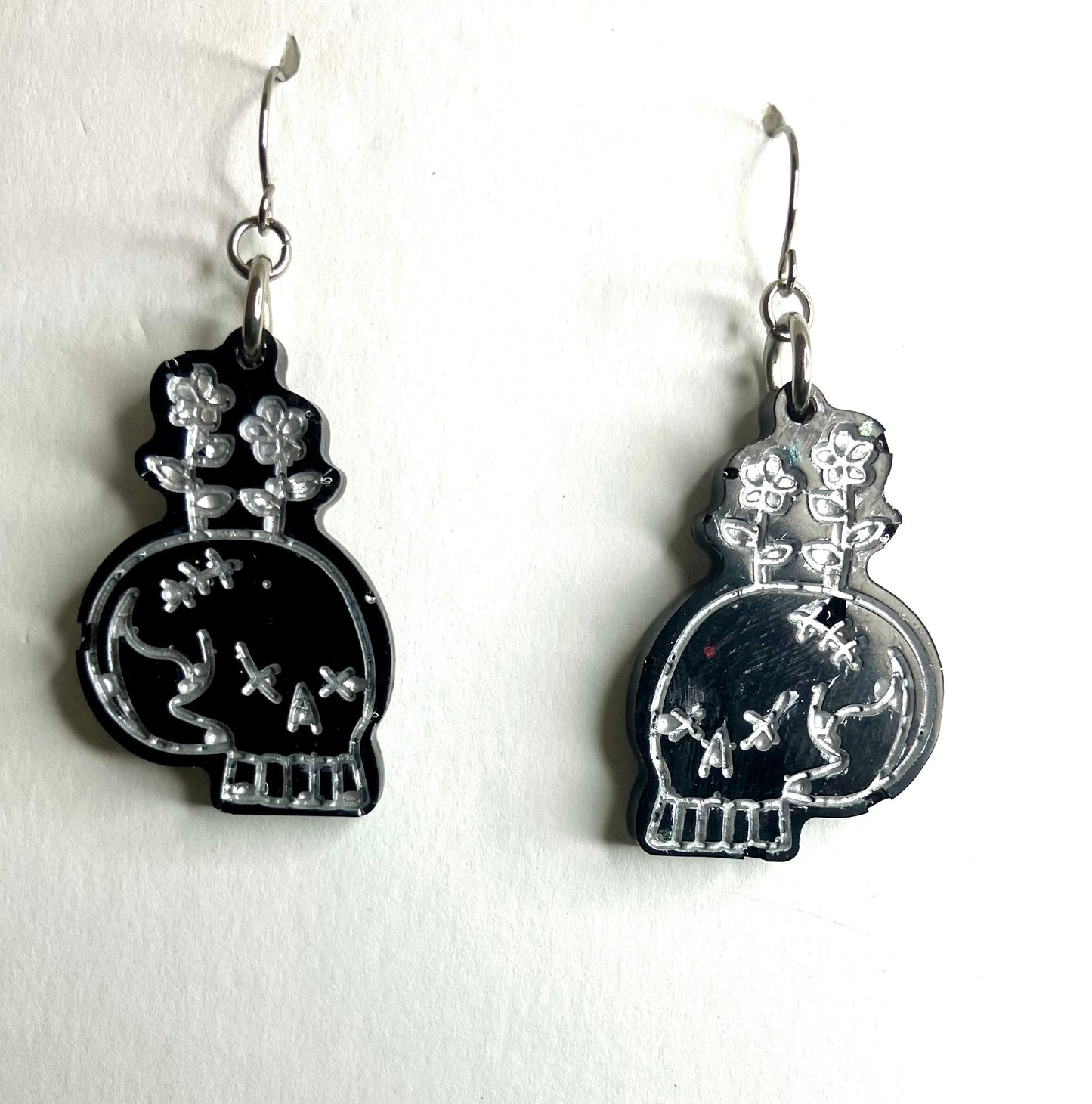 Spooky Resin Earrings: Bats, Skulls, Spiderwebs & More