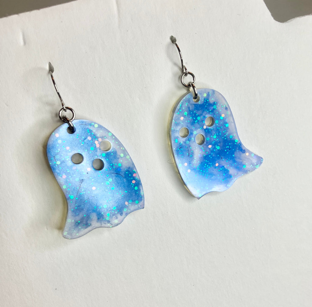 Resin ghost earrings