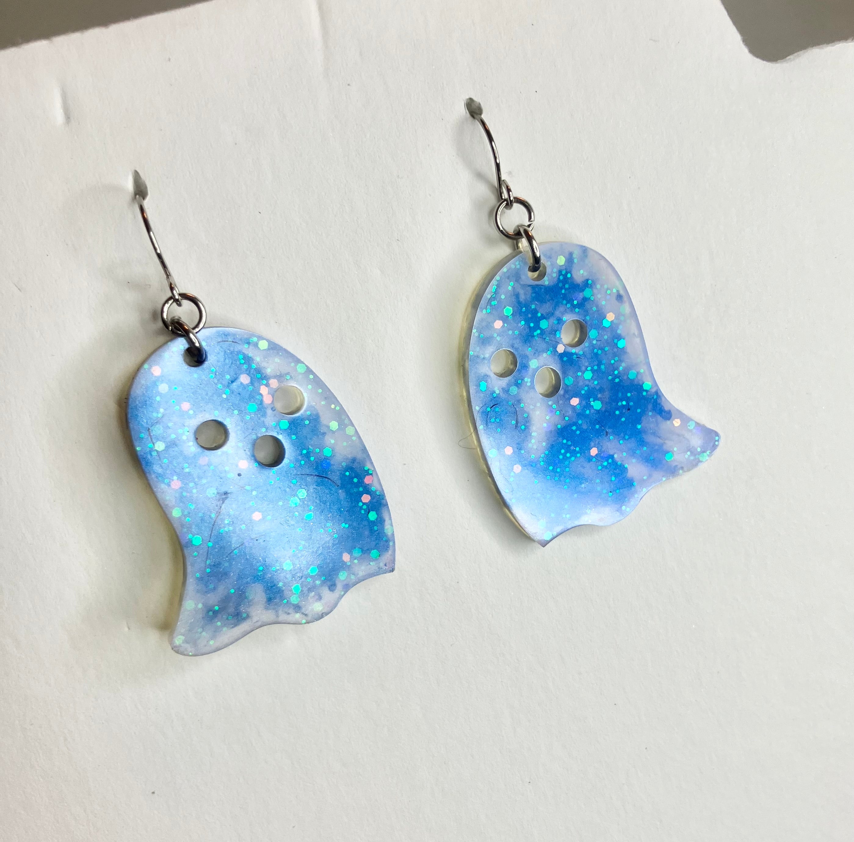 Resin ghost earrings