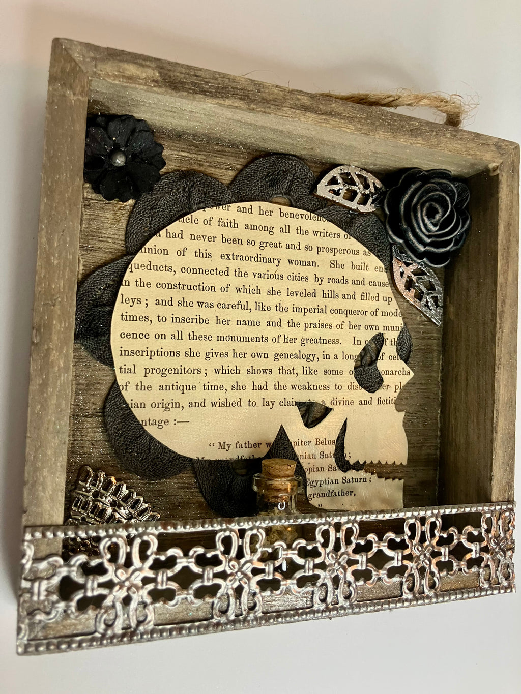 Mixed media skull box