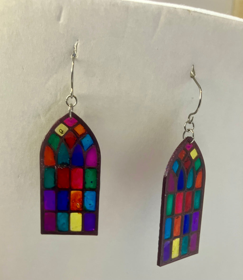 Faux stained glass jewelry