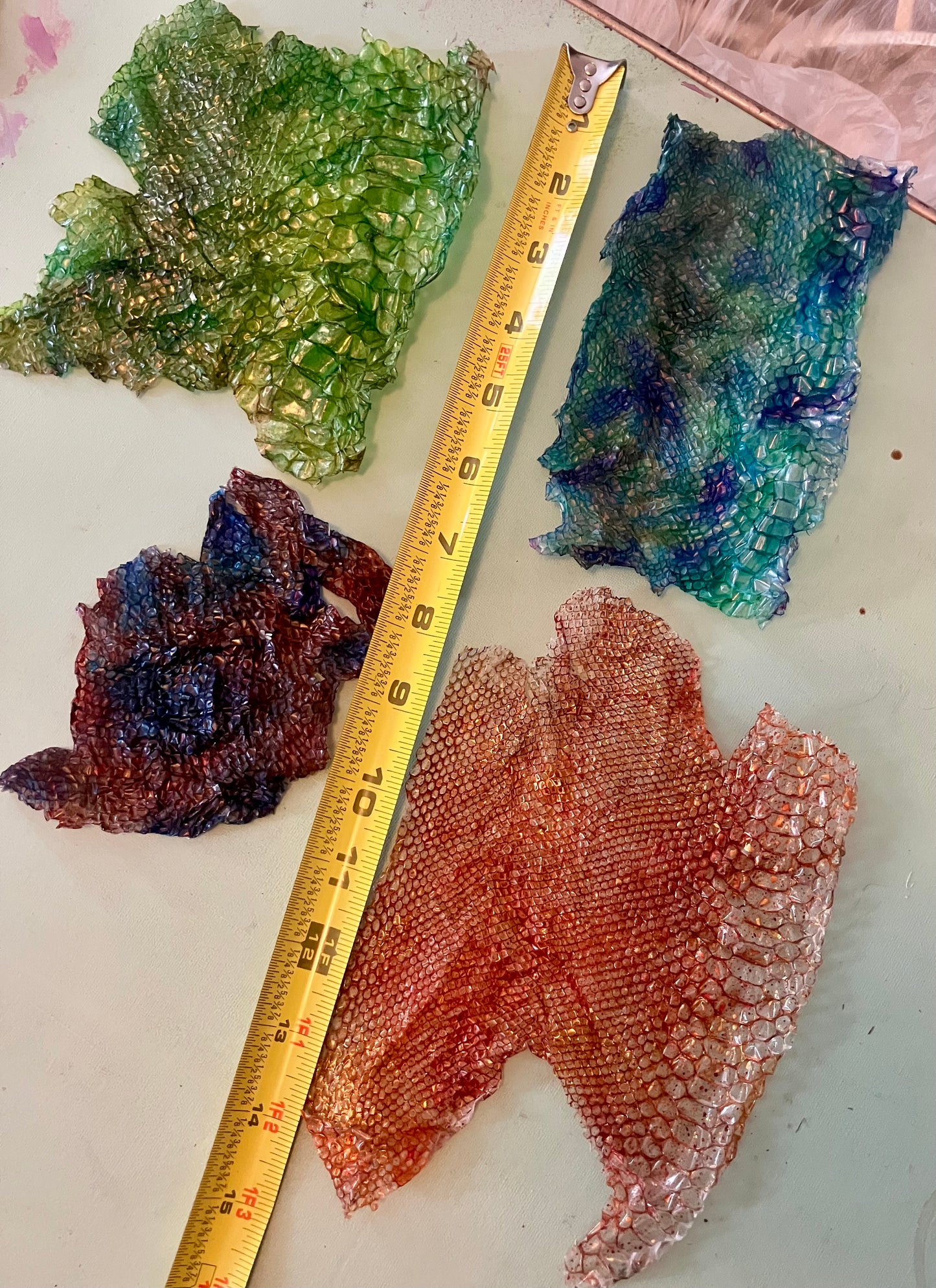 Dyed Snake Shed Pieces — Multi-Pack