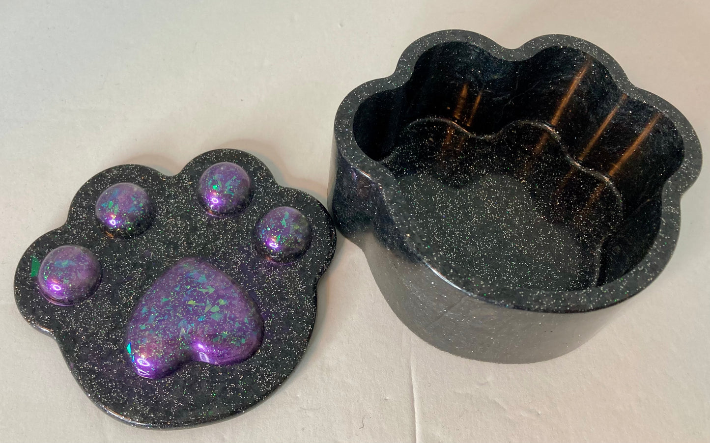 Resin Paw Print Trinket Box
