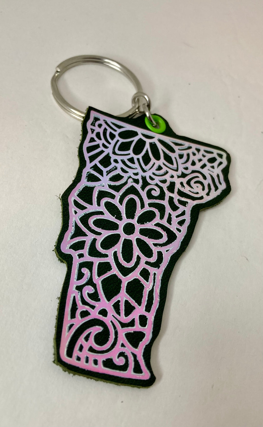 Leather and vinyl keychains