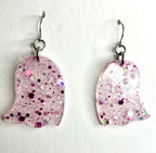 Resin ghost earrings
