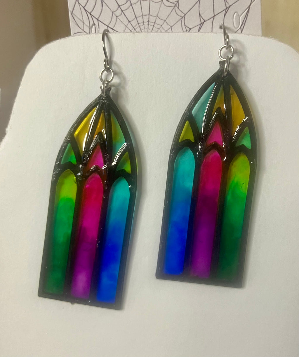 Faux stained glass jewelry