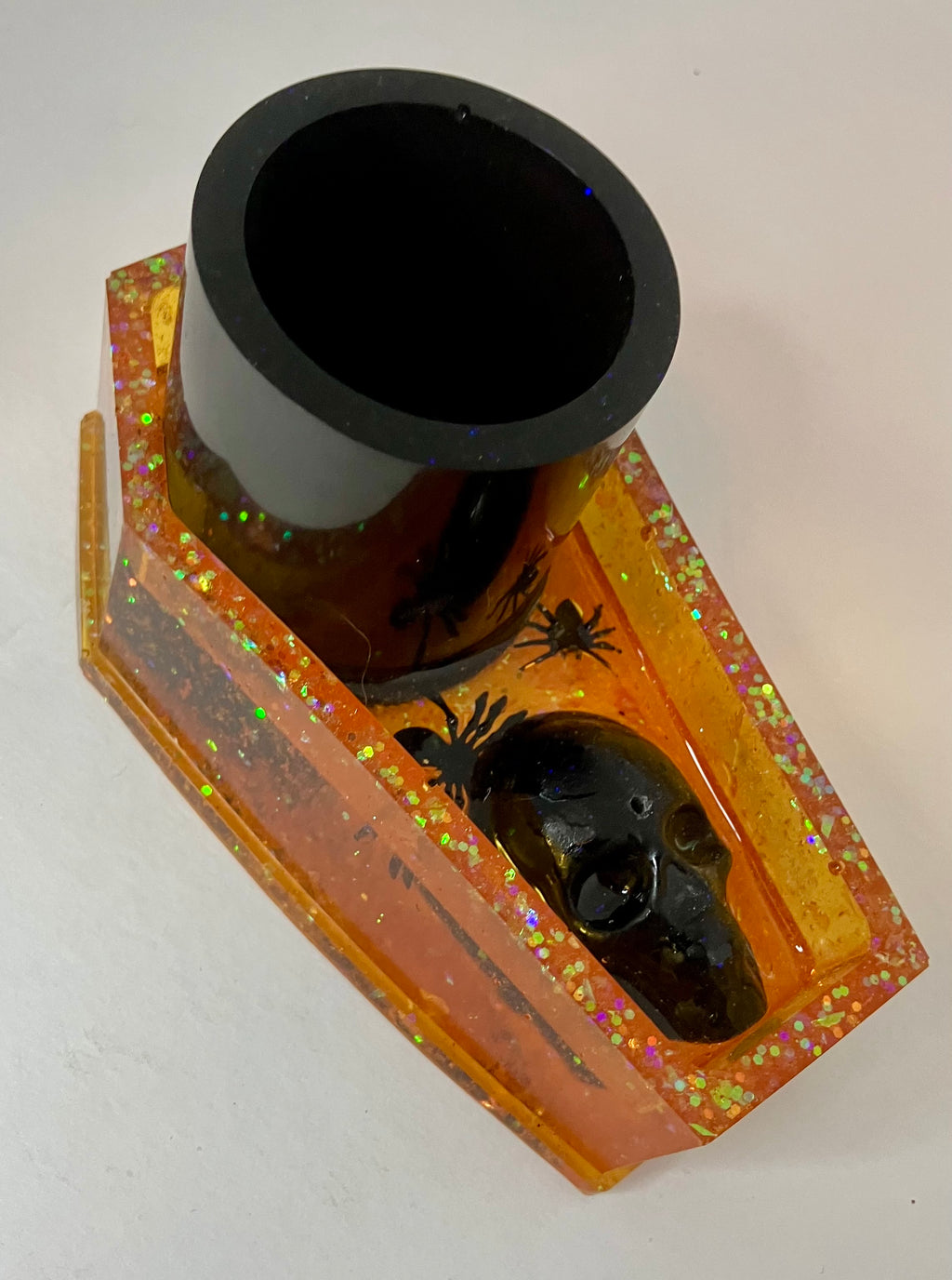 Coffin votive holder/incense burner